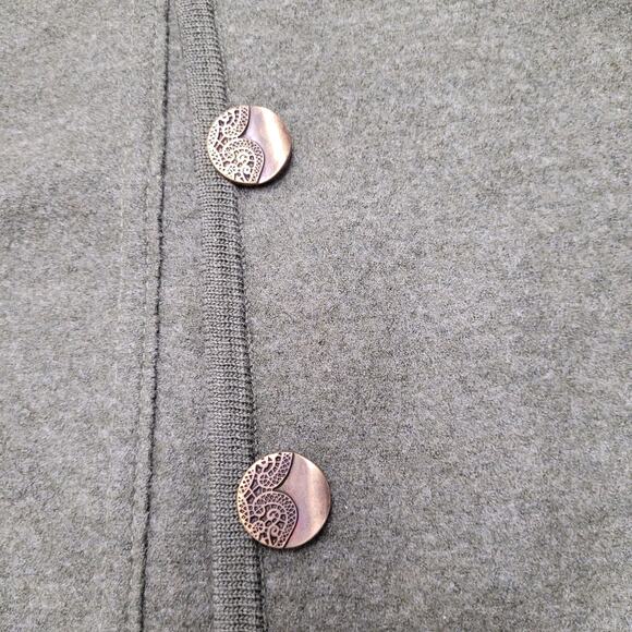 Vintage Geiger Austria green 100% pure boiled wool sweater lagenlook jacket - Picture 4 of 9